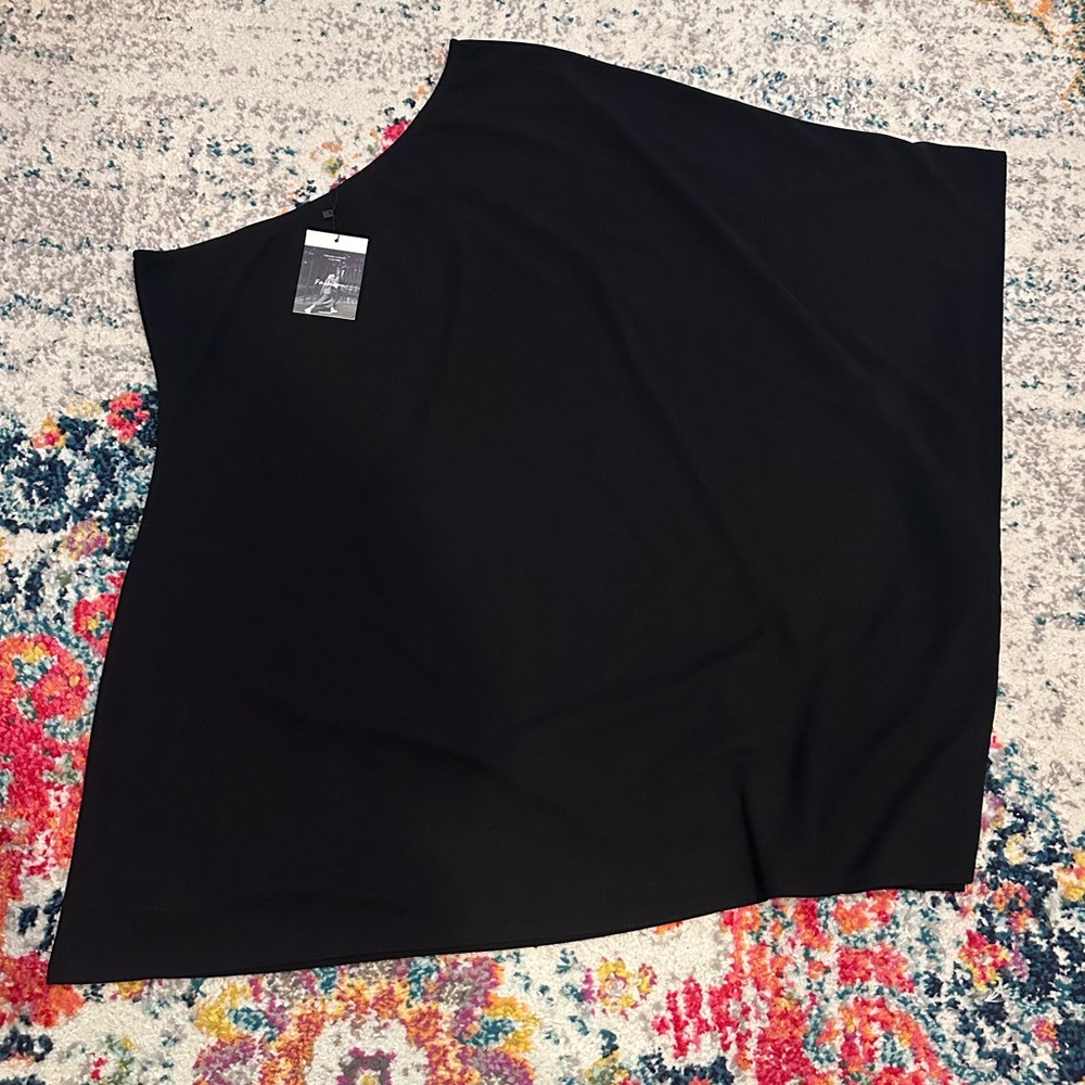 Black One Shoulder Asymmetric Winged Dress